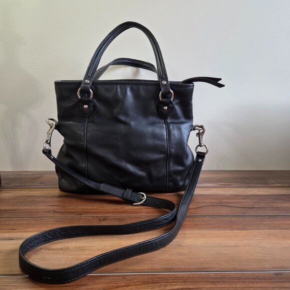 Coach Daisy Mia Black Leather Crossbody Bag Purse - Picture 4 of 16